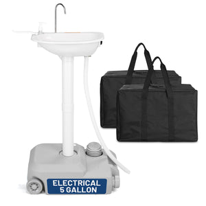 TheLAShop 5Gal Foot Pump & Electric Portable Sink with Water Tank for Events Image