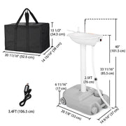 TheLAShop 5Gal Foot Pump & Electric Portable Sink with Water Tank for Events Image