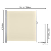 TheLAShop 63" x 120" Patio Retractable Side Awning Privacy Divider Screen Image