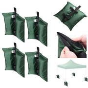 TheLAShop 4pcs Universal Canopy Weight Bags for Instant Tents, Green Image