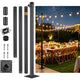 TheLAShop Shade Sail Post Pole Kit (Base Plate, D-Ring & Clamp) Image