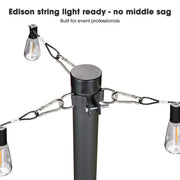 TheLAShop Shade Sail Post Pole Kit (Base Plate, D-Ring & Clamp) Image