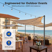 TheLAShop Shade Sail Post Pole Kit (Base Plate, D-Ring & Clamp) Image