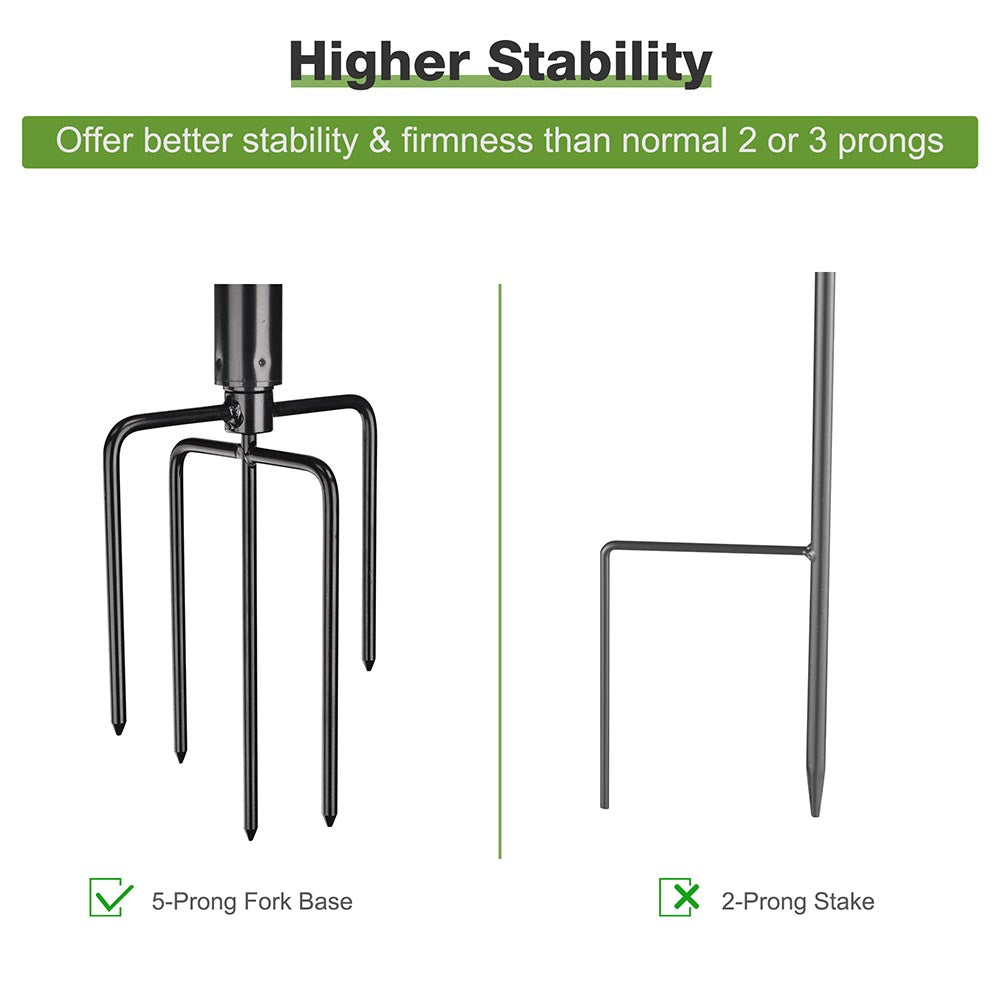 TheLAShop 10 ft Sun Shade Posts Aluminum String Light