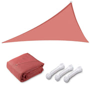 TheLAShop 16' Triangle Outdoor Sun Shade Sail Canopy, Dark Red Image