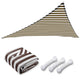 TheLAShop 16' Triangle Outdoor Sun Shade Sail Canopy, Brown White Image