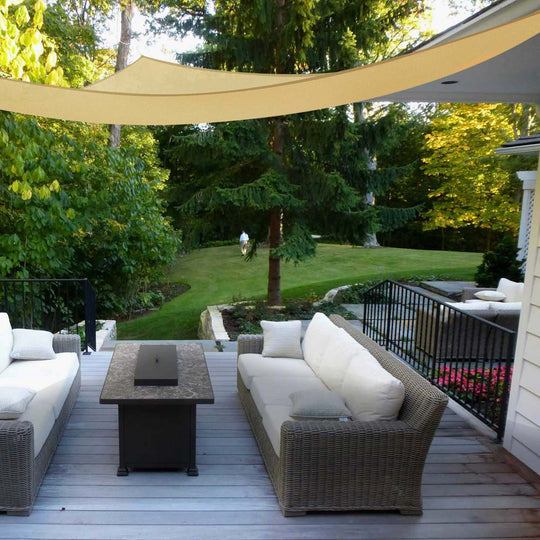 TheLAShop 11' Triangle Outdoor Sun Shade Sail Canopy Color Opt