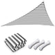 TheLAShop 11' Triangle Outdoor Sun Shade Sail Canopy Color Opt, Gray White Image