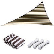 TheLAShop 11' Triangle Outdoor Sun Shade Sail Canopy Color Opt, Brown White Image