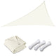 TheLAShop 11' Triangle Outdoor Sun Shade Sail Canopy Color Opt, Off White Image