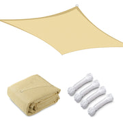 TheLAShop 16' Square Outdoor Patio Sun Sail Shade, Desert Sand Image