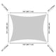 TheLAShop 16'x12' Rectangle Outdoor Sun Shade Sail Canopy Image