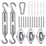 TheLAShop Fixing Hardware Kit Stainless Steel Pad Eye Turnbuckle Carabiner, 6 Image