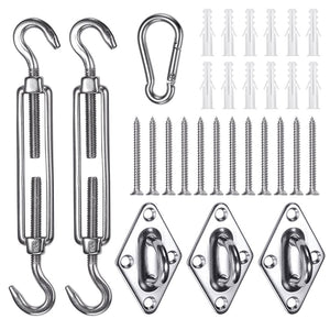 TheLAShop Fixing Hardware Kit Stainless Steel Pad Eye Turnbuckle Carabiner, 6 Image