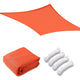 TheLAShop 20' Square Shade Sail Patio Sail Cloth, Orange Image