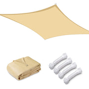 TheLAShop 8'x12' Rectangle Sun Sail Shade Canopy, Beige Image