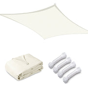 TheLAShop 8'x12' Rectangle Sun Sail Shade Canopy, Off White Image