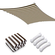 TheLAShop 23'x22' Rectangle Driveway Shade Sail Patios, Brown White Image