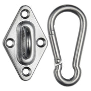 TheLAShop Fixing Hardware Kit Stainless Steel Pad Eye Turnbuckle Carabiner, 6 Image