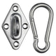 TheLAShop Fixing Hardware Kit Stainless Steel Pad Eye Turnbuckle Carabiner, 6 Image