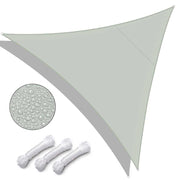 TheLAShop 16' Triangle Sun Shade Sail Water Resistance Wind Tarp, Ghost Gray Image