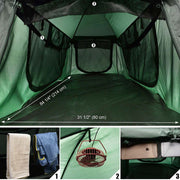 TheLAShop Single Cot Tent Camp Bed Tent Rain Fly Green Image