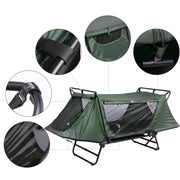 TheLAShop Single Cot Tent Camping Bed Tent Rain Fly Green Image