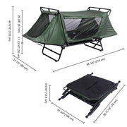 TheLAShop Single Cot Tent Camping Bed Tent Rain Fly Green Image