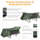 TheLAShop Single Cot Tent Camping Bed Tent Rain Fly Green Image