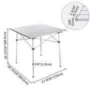 TheLAShop Aluminum Folding Camping Table Picnic Table 27x27.5in Image