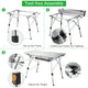 TheLAShop Aluminum Folding Camping Table Rollup Adjustable Height Image