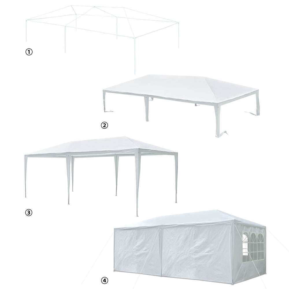 TheLAShop 10 x 20 6 Sidewalls Wedding Party Tent with Screen