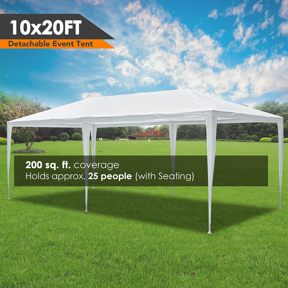 TheLAShop 10 x 20 6 Sidewalls Wedding Party Tent with Screen