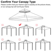 TheLAShop 10x10 ft Gazebo 2-Tier Replacement Canopy