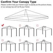 TheLAShop 10x10 ft Garden Canopy Gazebo Top Replacement