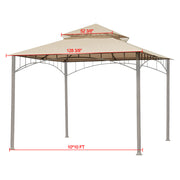 TheLAShop 10x10 ft 2-tier Madaga Gazebo Canopy Replacement (10'7"x10'7") PA