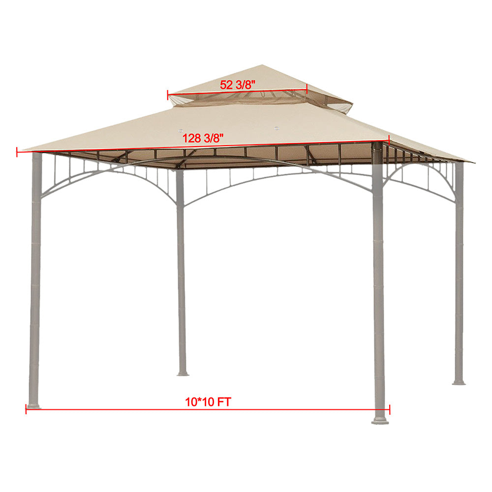 TheLAShop 10x10 ft 2-tier Madaga Gazebo Canopy Replacement (10'7