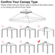 TheLAShop 10x10 ft 2-tier Gazebo Top Canopy Replacement w/ Edge