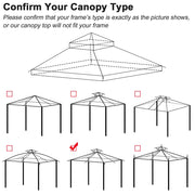 TheLAShop 2-Tier Canopy Replacement for 12'x10' Frame