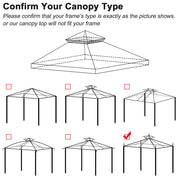 TheLAShop 2-Tier Canopy Replacement for Sunjoy L-GZ288PST-4D 12'x10'