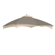 TheLAShop Replacement Canopy for Allen Roth Gazebo 10x12 GF-12S004B-1, Brown & Beige