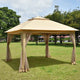 TheLAShop 11x11 ft Pop Up Gazebo(Frame, Canopy, Netting, Stakes) Image