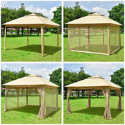 TheLAShop 11x11 ft Pop Up Gazebo(Frame, Canopy, Netting, Stakes) Image