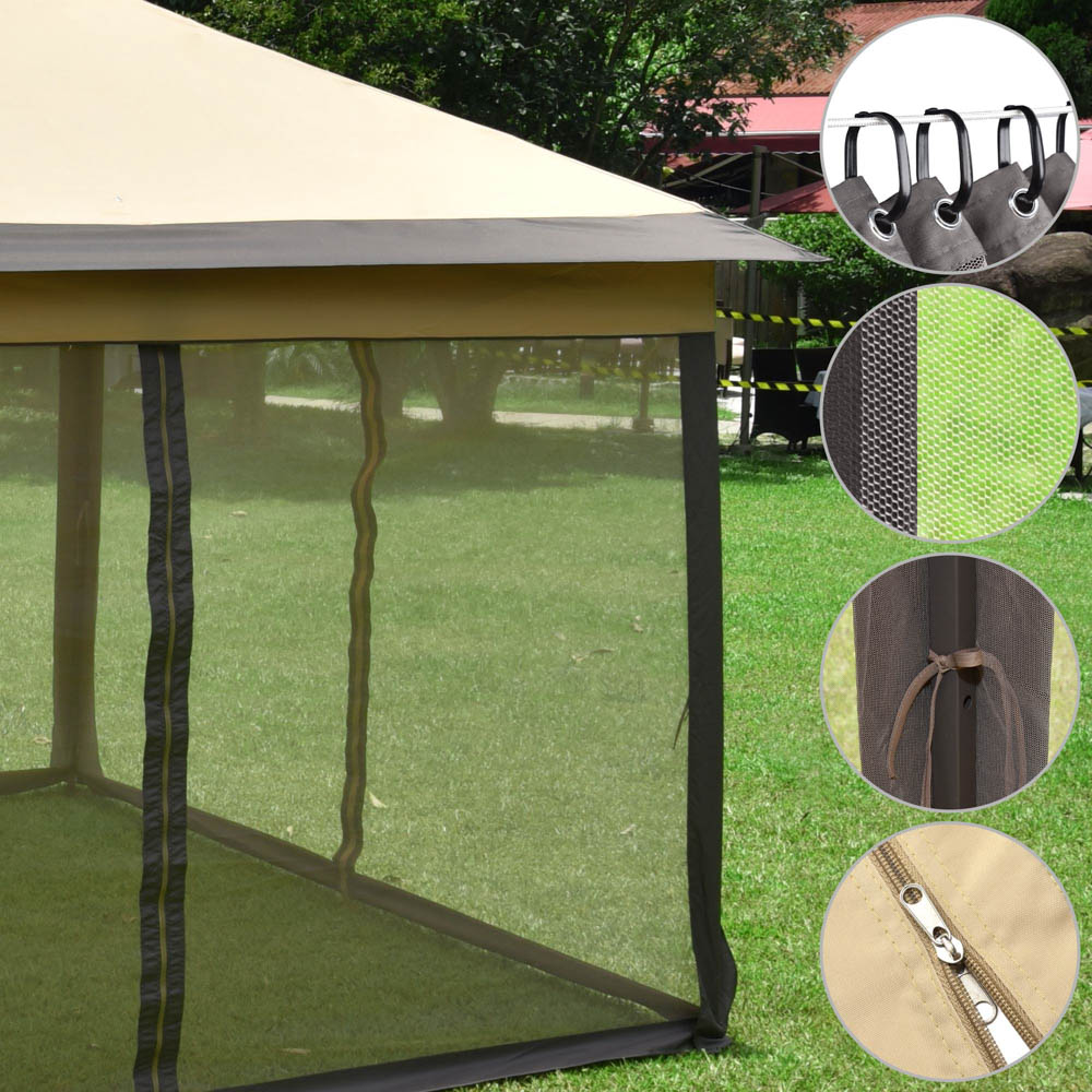 TheLAShop 11x11 ft Pop Up Gazebo with Netting UV30+