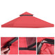 TheLAShop 10x10ft 2-Tier Canopy Replacement Top for Crescent Gazebo