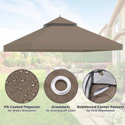 TheLAShop 2-Tier Canopy Cover Replacement 10x12ft