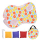 TheLAShop Portable Fabric Popup Billboard Sandbag Toss Game (3x)Bean Bags, Orange Image