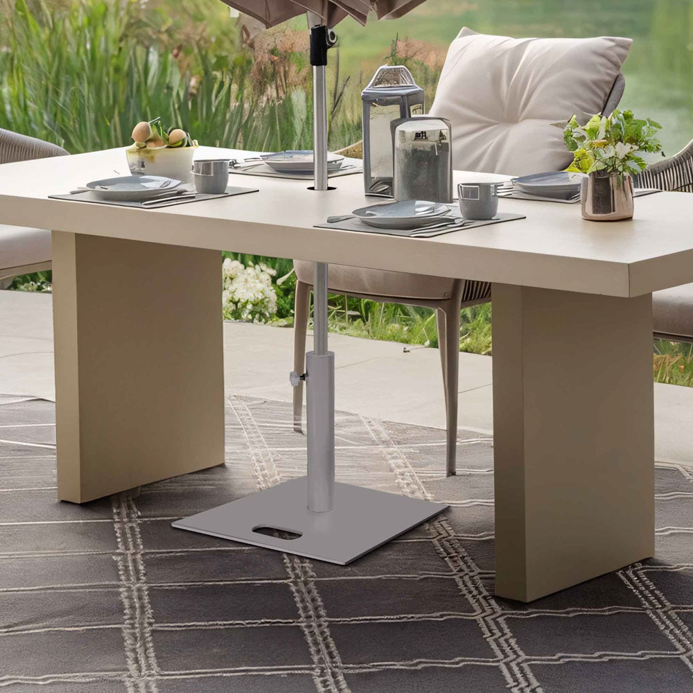 base stand for a 11 patio umbrella TheLAShop 34lbs. Steel Umbrella Base Stand for Poles D2 3/8"