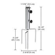 TheLAShop Metal Beach Umbrella Holder for Sand Grass Ground D1 7/16" Image