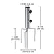 TheLAShop Metal Beach Umbrella Holder for Sand Grass Ground D1 7/16" Image